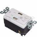 BAS15-2USB CUL GFCI Elektrische Haushaltssteckdose mit USB-Port